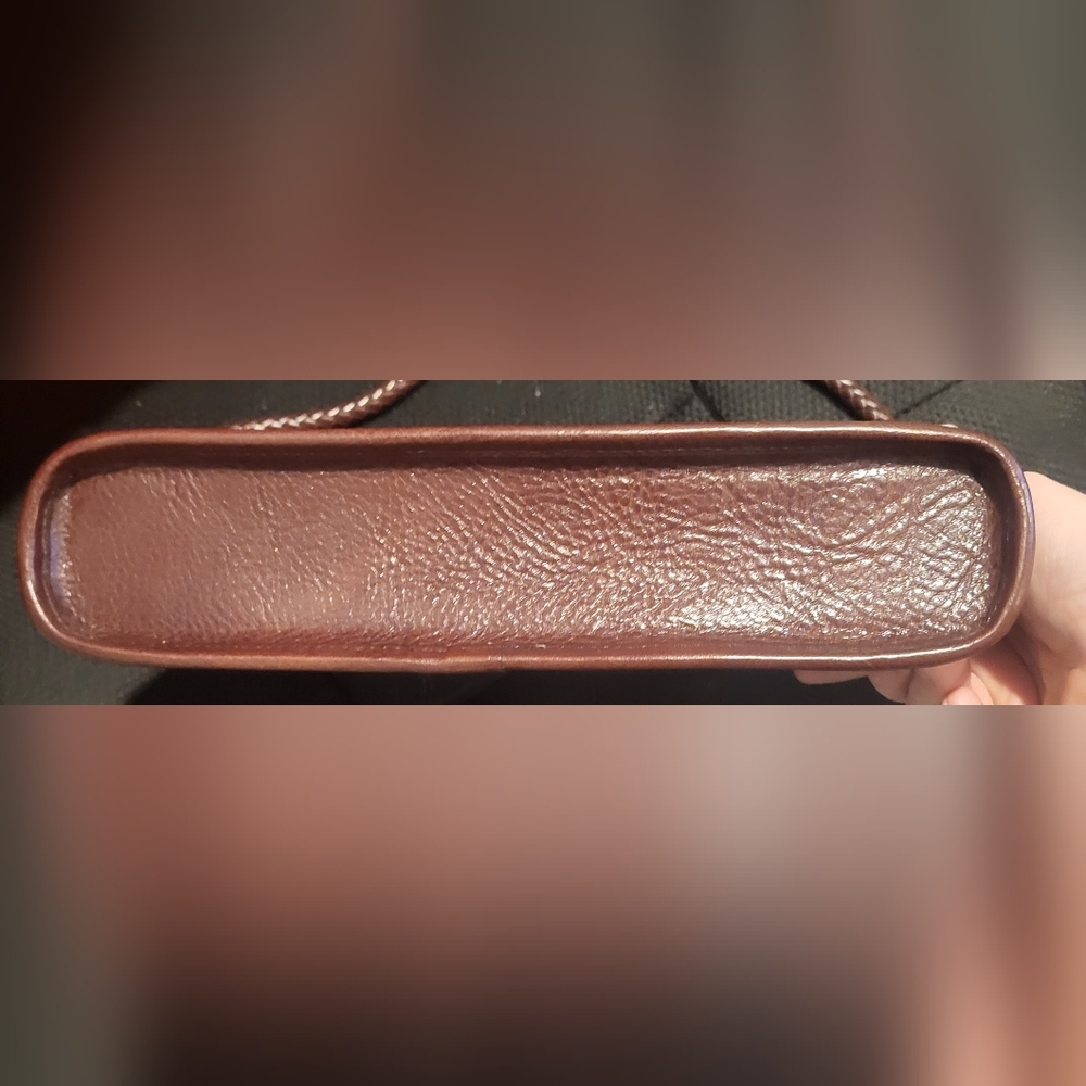 Brighton Brown Heart Pattern Women's Bag Purse Braided Strap - Picture 4 of 15